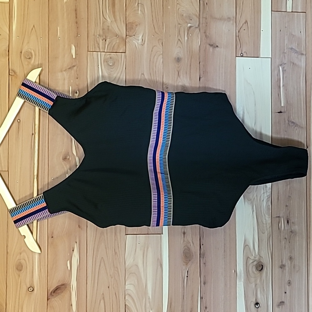 Cupshe One-Piece Swimsuit, Size L, Black, Multi-Color
